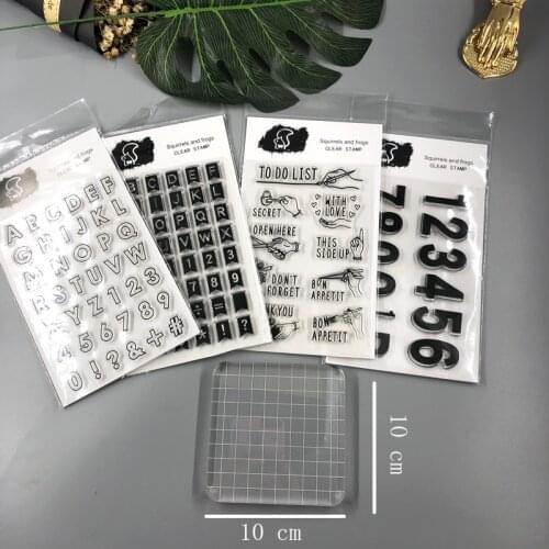 Fromthenon Planner Stamps Number Alphabet Transparent Silicone Clear Stamps Set Scrapbooking Diy Accessories School Stationery