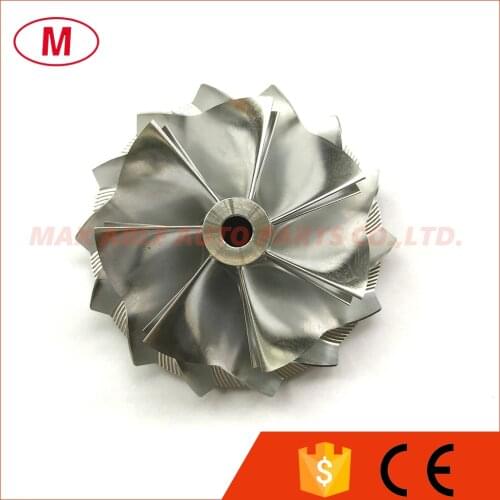 K16 51.62/63.98mm 7+7 blades Turbo Billet compressor wheel/Aluminum 2618/Milling wheel for turbocharge Cartridge/CHRA/Core