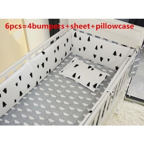 6/7PCS 100% cotton baby bedding set kit berco newborn super soft crib linen cot set boy girl , 120*60/120*70cm