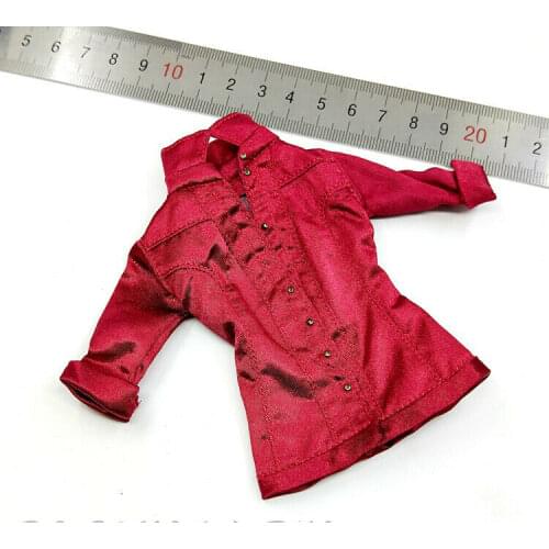 1/6 Scale Girl Red Shirt Model for 12" Female Action