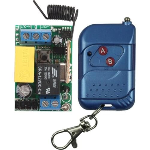 AC 220V 1 CH Mini Remote Control Switch 10A Relay Small Receiver Light Lamp LED Bulb Wireless Remote Lighting Switch 315 433.92