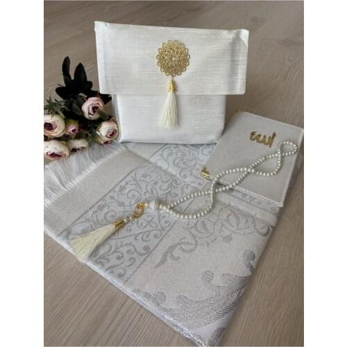 Ramadan Prayer Rug Carpet Mat Multi-function Quran Islamic Muslim Eid Mubarak Islamic Praying Mat Bag Gift Dowry Prayer rug Set