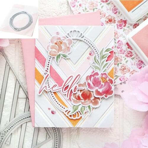 Metal Cutting Dies Fancy Oval Hollow Frame DIY Scrapbooking Paper Cards Craft Album Making Template Embossing Dies 2021 New