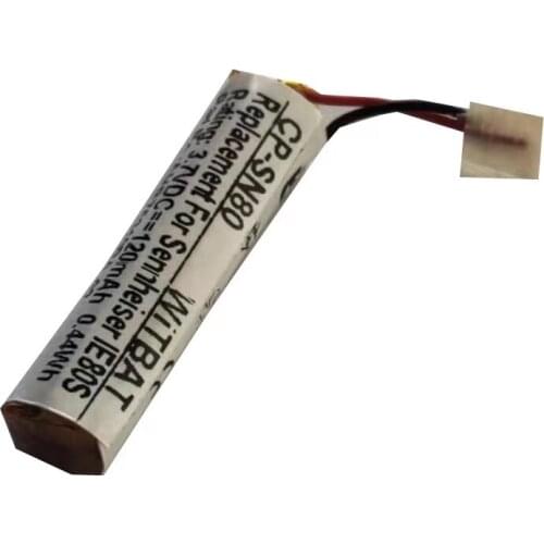 New 3.7V 120mAh Li-Polymer Battery Suitable for Sennheiser IE80S headset battery Rechargeable Replacement AHB75310PA-02