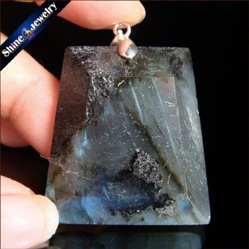 Women & Men Fashion Jewelry Pendants Necklaces With Chain Wholesale Labradorite Moonstone Quartz Stone Colares Femininos DS374