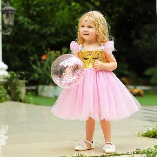 Unicorn Dress For Girl Children Carnival Costume Party Dresses New Year Birthday Gift Princess Clothes Toddler Kids Dresses