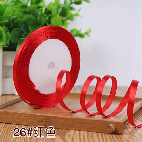 New 1/4"6mm (22 Meters/roll) Red Color Grosgrain Ribbon Wedding Decoration Making Bowknots Gift Packing Belt Sewing Accessories