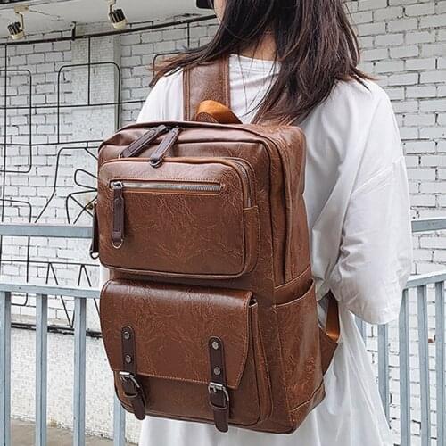 Women Backpack Female High Quality Leather Large Capacity School Bags for Teenage Girls Sac A Dos Men Travel Rucksack Mochilas