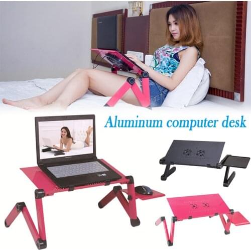 Laptop Desk Dormitory Folding Desk Lazy Office Bed Desk Computer Riser Cooler Table Folding Holder JDH88