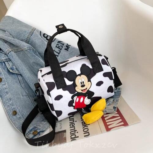 New Disney Mickey Minnie Woman handbag children storage shoulder bag girls cartoon Mickey mouse bowling bag Christmas Gifts