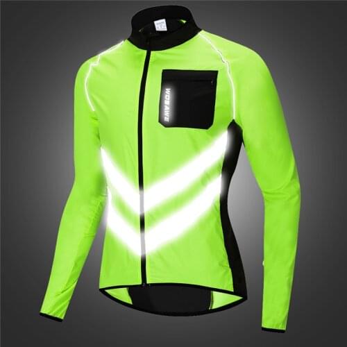 Reflective Windproof Mens Cycling Jacket Breathable Mtb Road Mountain Bike Vest Sleeveless Safety Sports Windbreaker