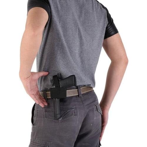 Tactical Universal Patch Gun Holster Hunting Modular Detachable Waist Belt Gun Case Simple Combat Airsoft Pistol Accessories