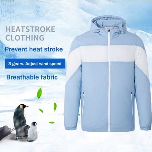 Thin Summer Hiking Jacke+Fan Fast Cooling Coat Fishing Cycling T Anti-UV Vest Air Conditioning Work Outdoors Quick Cooling Vest