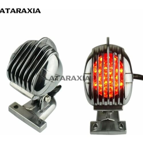 Retro Bike Universal Motorcycle Brake Taillight Tail Signal Light License Plate Light Lamp For Harley Chopper Bobber Cafe Racer