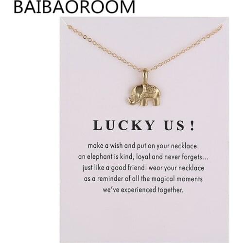 12pcs Fashion Jewelry Mascot Lucky Us Elephant Alloy Pendant Necklace For Women