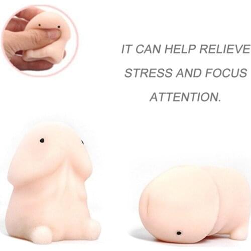 Funny Penis Shape Slow Rebound PU Decompression Toy Slow Rising Stress Relief Toys Relax Pressure Toys Interesting Gifts