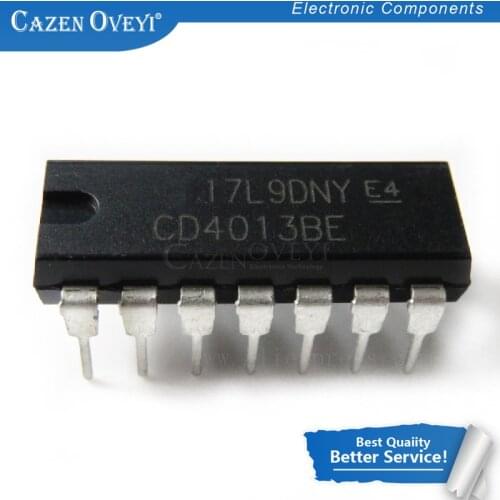 10pcs/lot CD4013BE CD4013BP DIP-14 CD4013 DIP new and original IC In Stock