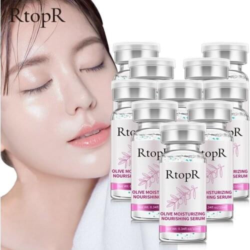 10PCS Olive Anti-wrinkle Hyaluronic Acid Anti-aging Moisturizing Face Serum Whitening Face Care Firming Face Skin Care Essence