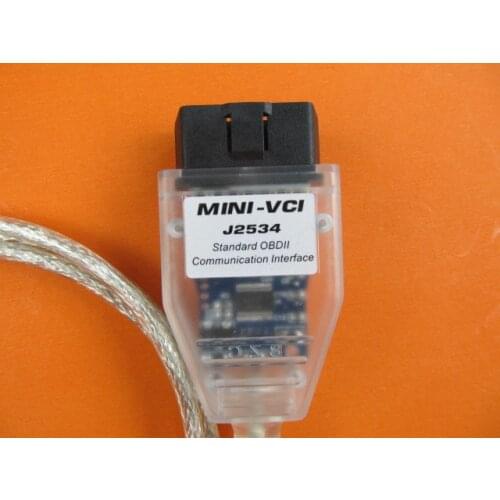 2019 New Arrival Single Cable Mini-VCI J2534 FOR T-OYOTA TIS Techstream V10.10.018 Diagnostic Cable MINI VCI