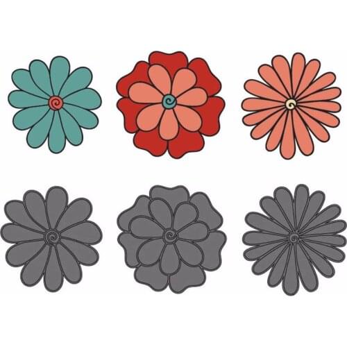 3pcs flower metal Steel Embossing Craft DIY Stencil For Metal Cutting Dies Machine paper cards Scrapbooking festival cards