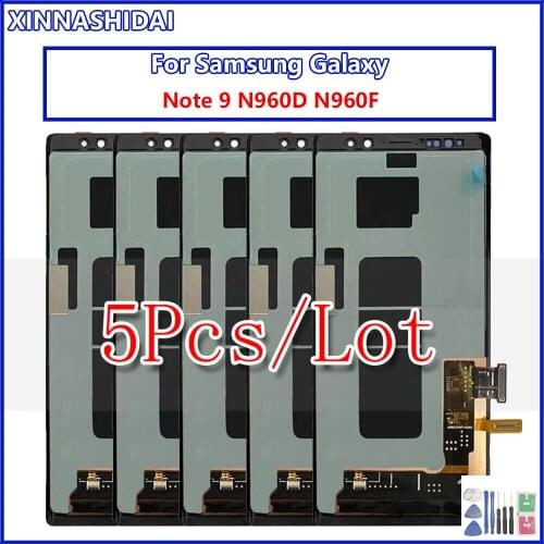 5PCS/6.4'' LCD with frame for SAMSUNG GALAXY Note 9 LCD Note9 Lcd Display N960D N960F LCD Touch Screen