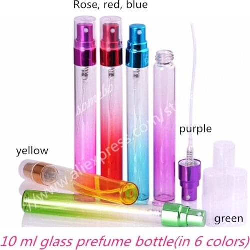 500pcs 10Ml glass spray bottle glass perfume bottle with sprayer 10cc empty cosmetic bottle Travel Packing Container