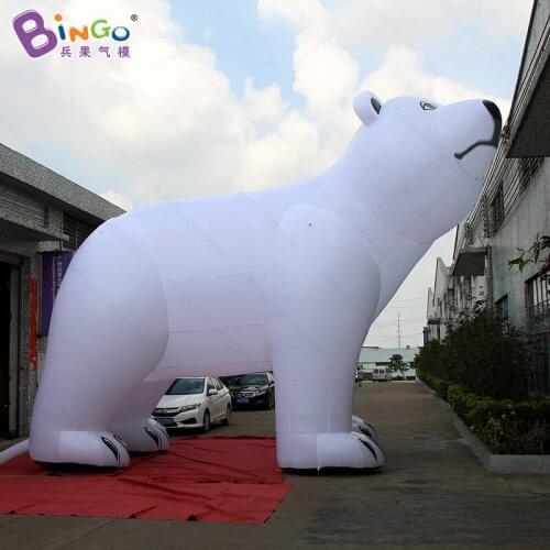 GREAT HANDMADE 6mh inflatable giant polar bear model air filled custom made white bear LOGO advert decoration theme item