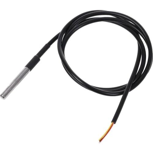 1pc DS1820 Stainless Steel Package Waterproof DS18b20 Temperature Black Probe Temperature Sensor 18B20 Fit For Arduino