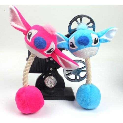 Cartoon Dog Squeak Sounding Plush Toy Dog Molar-tooth Soothing Training Toy Puppy Cat Toys Interact Training Supplies pet toys