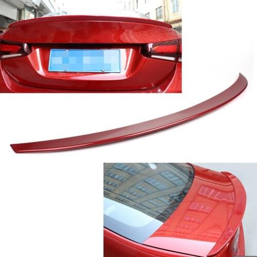 Red Car Rear Tail Trunk Lip Spoiler Wing Trim Cover For Mercedes Benz W177 A-Class 2019 ABS Plastic