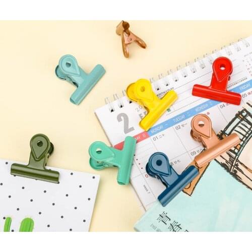 Metal Bulldog Binder, Spray Paint,Used for School Stationery, Office Supplies, Gifts, Photos,Household, 40mm 6pcs/pack