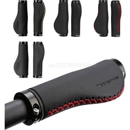 Fiber PU Bike Scooter MTB Bicycle Handlebar Cover Handle Grips Bar End Lock-on