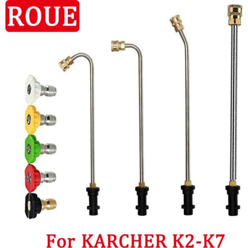 Pressure Washers Car Cleaning Wand Tip Metal Jet Lance 1/4" Quick Connect with Five-color Nozzle for Karcher K2 K3 K4 K5 K6 K7