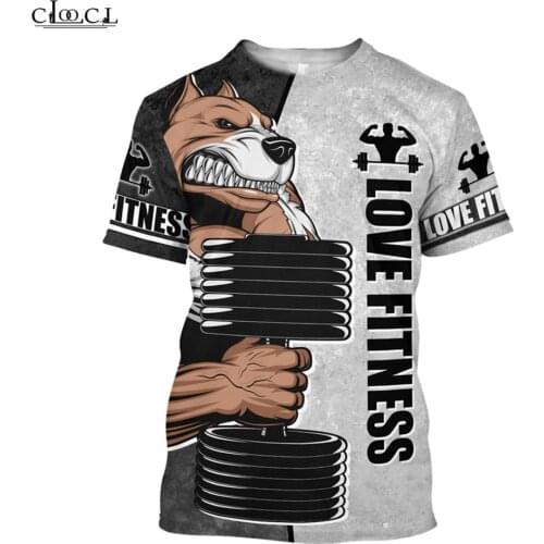 CLOOCL Rottweiler Love Fitness T-shirts 3D Printed Men Clothing Short Sleeve Tops Harajuku Shirts Shark Bull TShirts
