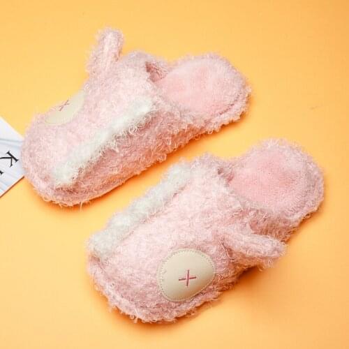 Men Winter Home Slippers Fleece Women Warm House Slippers Indoor Bedroom Couples Floor Shoes Soft Comfortable Light Weight