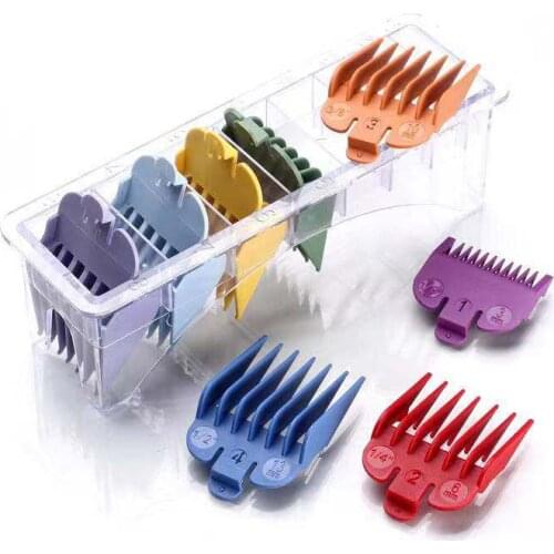 8 Sizes Guide Comb Sets Clipper Cutting Tool Kit Hair Clipper Limited Metal Combs with Extra 1.5/4.5mm Kits