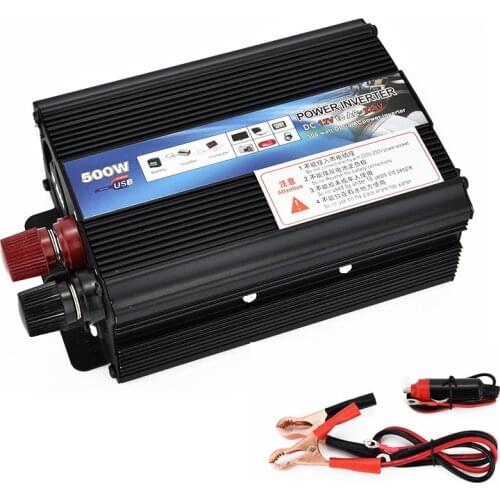 2020 500W Car Power Inverter Tool Device Transfer 12V to 220-240V Solar Battery Power Converter Supply With Cables And USB Port