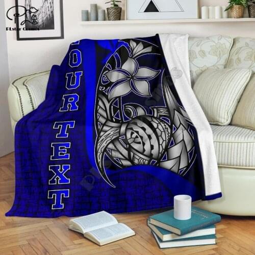 Blanket Blue - Turtle with Hook 3D printed Sherpa Blanket on Bed Home Textiles Dreamlike HOME ACCESSORIES