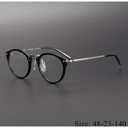 Limited edtion Vintage Quality Ultralight pure titanium eyeglass frame OV5184 round eyewear women men style original Japan made