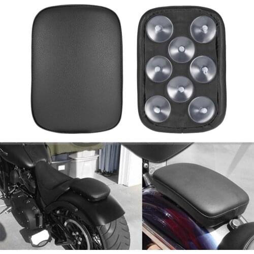 For Harley Custom Chopper Lightweight Durable Motorcycle Accessories Rectangular Pillion Passenger PAD Seat 8 Suction CUP Hot