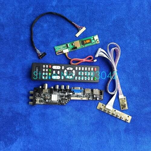 Fit LP171WP4 (TL)(01)/(TL)(02)/(TL)(03) 30Pin LVDS 1CCFL digital 3663 1440*900 AV USB DVB-C LCD display controller card kit
