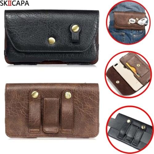 Leather Waist Bag For Umidigi Bison A9 A7 A5 A3 S5 Pro Power 6 3 A7S F2 A3X X F1 Play Holster Pouch Belt Clip Protection Case