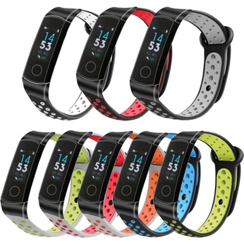 Silicone Strap for Honor Band 4 Standard Edition Double Color Sport Wristband Bracelet for Huawei Honor Band 4 5 Belt Accessory