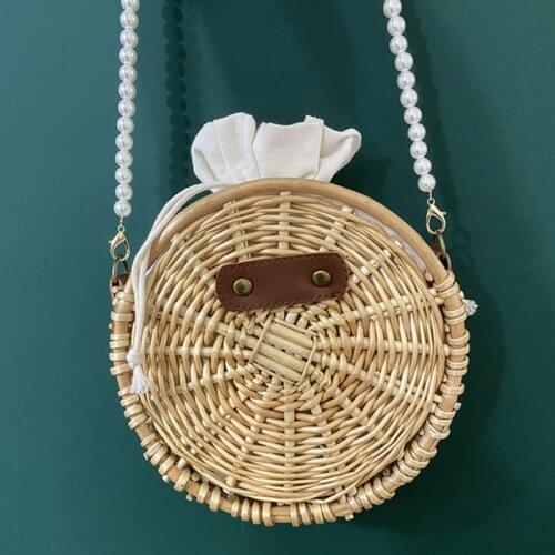 Luxury Beading Small Shoulder Handbag 2021 Summer New Hand Hand woven Handbag Willow Bag Portable Pearl Bag