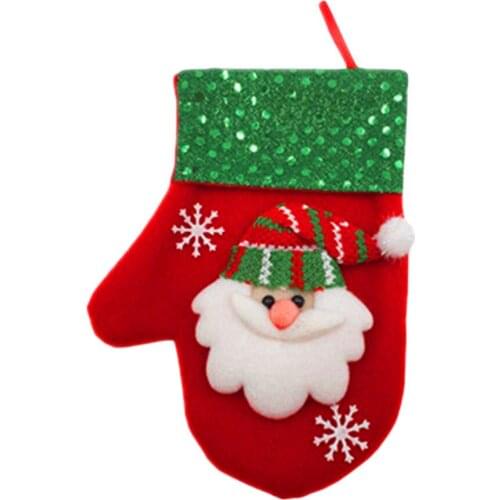 Christmas Gifts Bag Candy Bags Cutlery Holder Christmas Decoration (Santa Clause Pattern)
