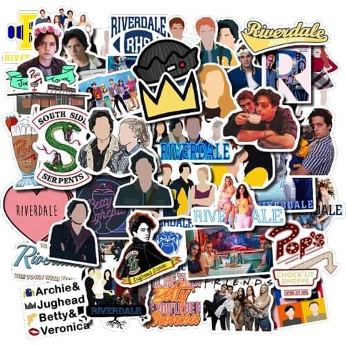 10/30/50PCS TV Show Riverdale Stickers Waterproof DIY Motorcycle Travel Luggage Fridge Laptop Graffiti Joke Sticker Kid Toy