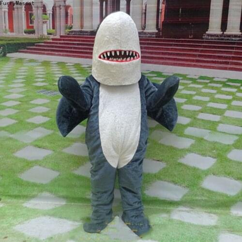 Dark Grey Shark Mascot Costume Suits Cosplay Party Game Dress Outfits Clothing Advertising Carnival Halloween Christmas Easter