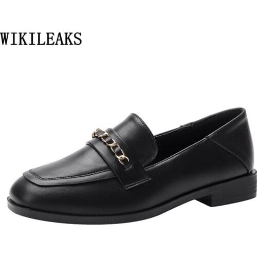 Low Heels Oxford Shoes for Women Leather Casual Shoes Loafers Women Slip on Lolita Shoes for Women Korean Fashion Zapatillas