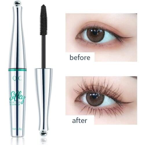 Mascara Black Waterproof Thick Long Thick Curly Extend Plant Essence Easy To Apply Makeup Soft Lasting Makeup Tool 6.5g