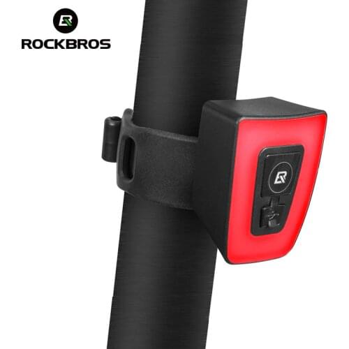 ROCKBROS Bicycle Rear light USB Rechargeable MTB Bike Taillight Waterproof Safety Warning Cycling Helmet Light for Night Riding